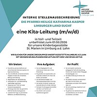 Stellenausschreibung für Kita-Leitung St. Marien