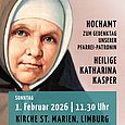 Plakat zum Patronatsgottesdienst am 1. Februar um 11.30 Uhr in der Pallottinerkirche St. Marien. 