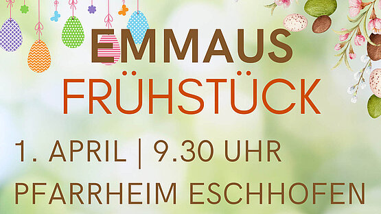 Plakat Emmaus-Frühstück Eschhofen