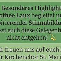 Herzliche Einladung zum offenen Singen