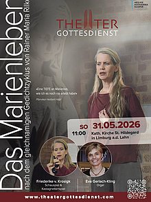 Plakat zum Theatergottesdienst am 31. Mai 2026 um 11.00 Uhr in der Kirche St. Hildegard Limburg