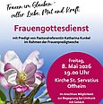 Plakat zum Frauengottesdienst am 8. Mai 2026 um 19.00 Uhr in Offheim