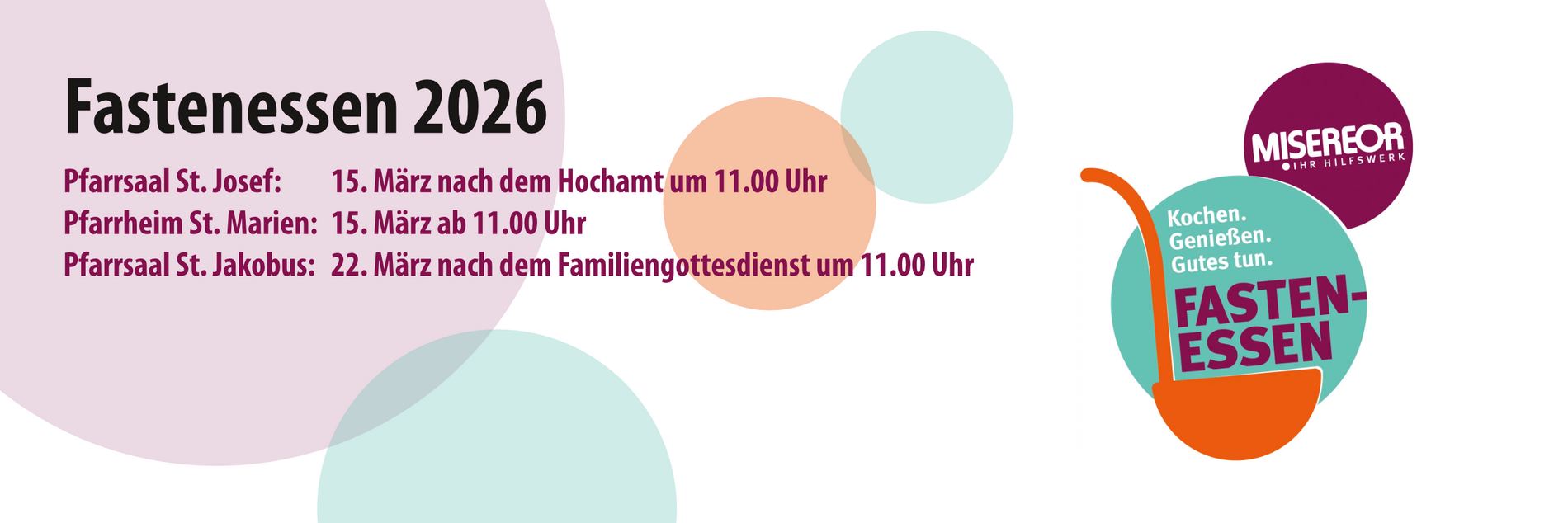 Grafik mit Daten zum Fastenessen 2026
