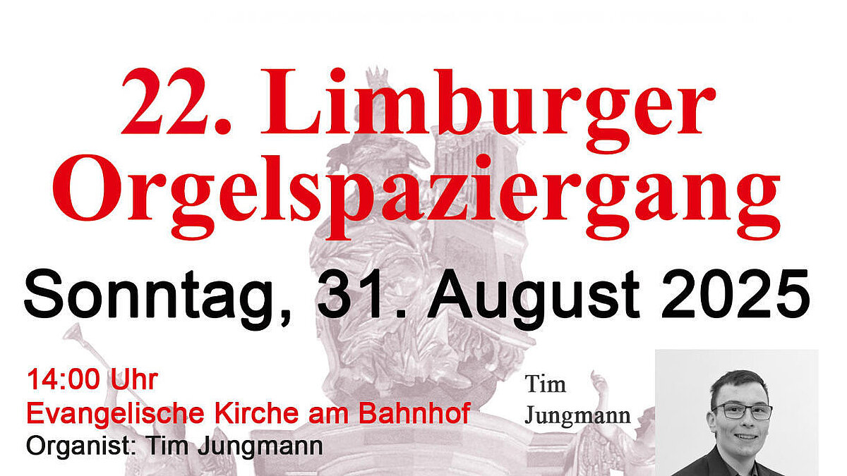 Limburger Orgelspaziergang am Sonntag, 31. August 2025