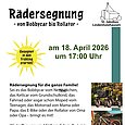 Plakat zur Rädersegnung in Lindenholzhausen