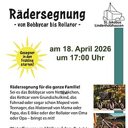 Plakat zur Rädersegnung in Lindenholzhausen