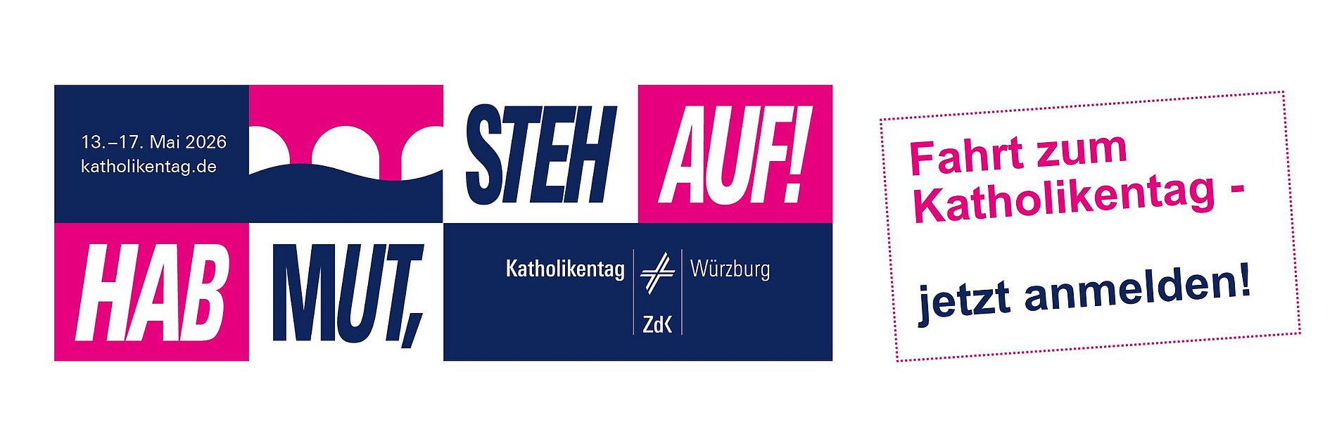 Werbebanner des Katholikentags