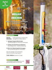 Plakat zur Veranstaltung "Heilige Zeichen decodiert"